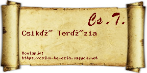Csikó Terézia névjegykártya